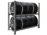 Стеллаж MS Pro 1200/1353x606 стационарный для хранения 8 шин * — габариты 1200х1353х610 мм, нагрузка 